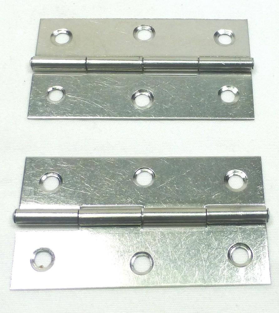 (2) Two Medium Swing Hinges or Stay Hinges (Chromed)