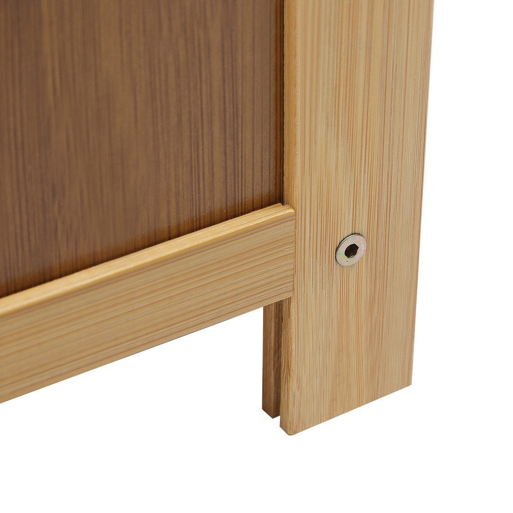 Modern Nightstand,Bed Side Table,Bamboo End Table,Storage Cabinets Night Stand