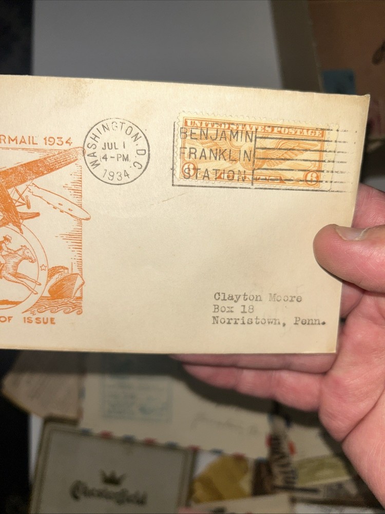 C19 Winged Globe 6c Airmail FDC 1934 - Planty #4