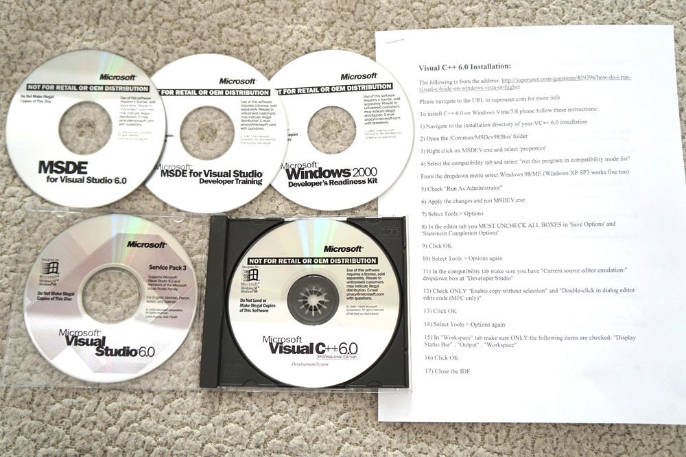 Microsoft Visual C++ 6.0 Professional C 6 PRO Edition for Windows + SP3 #2