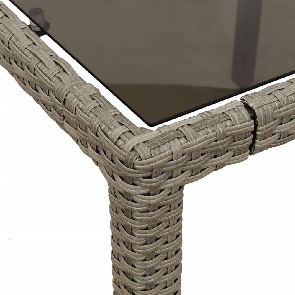 Garden Table Set of 4 Light Grey