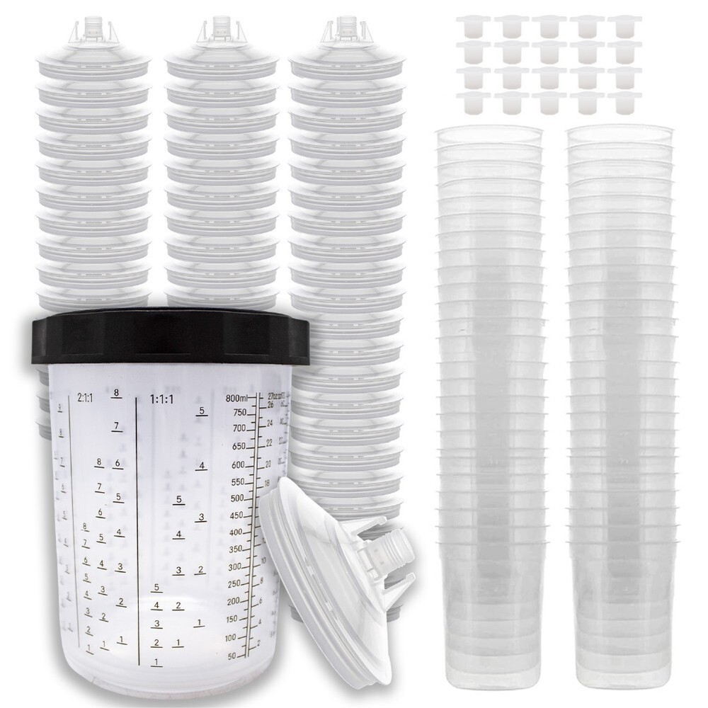 Disposable Paint Spray Cups System (125 Mic) - Size 800ML-27OZ - (25985)