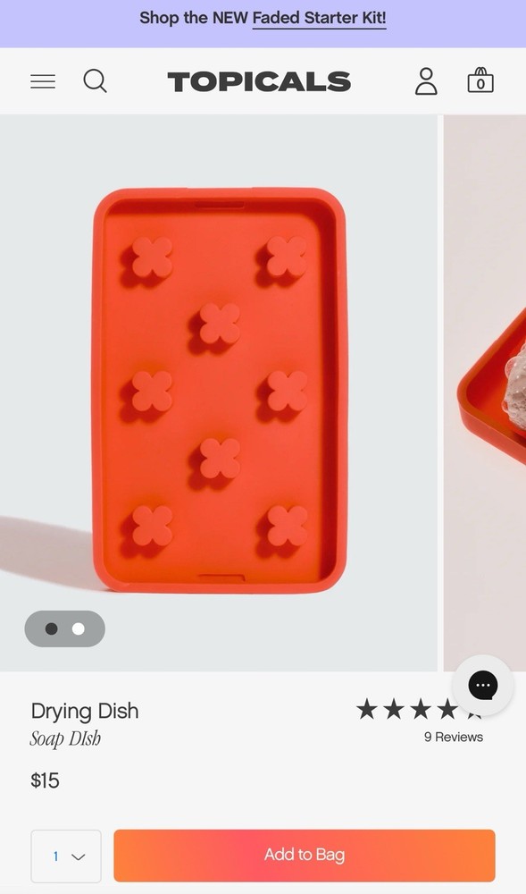 Topicals Soap Dish / Drying Dish