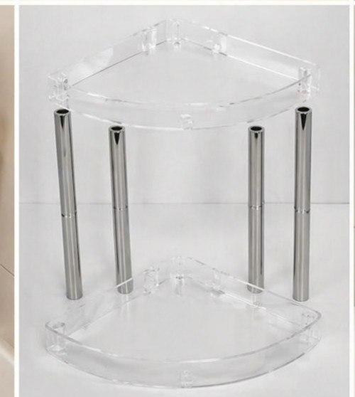 Multi Layer Bathroom Storage Rack Corner Shelf Rolling Space Saving Organizer