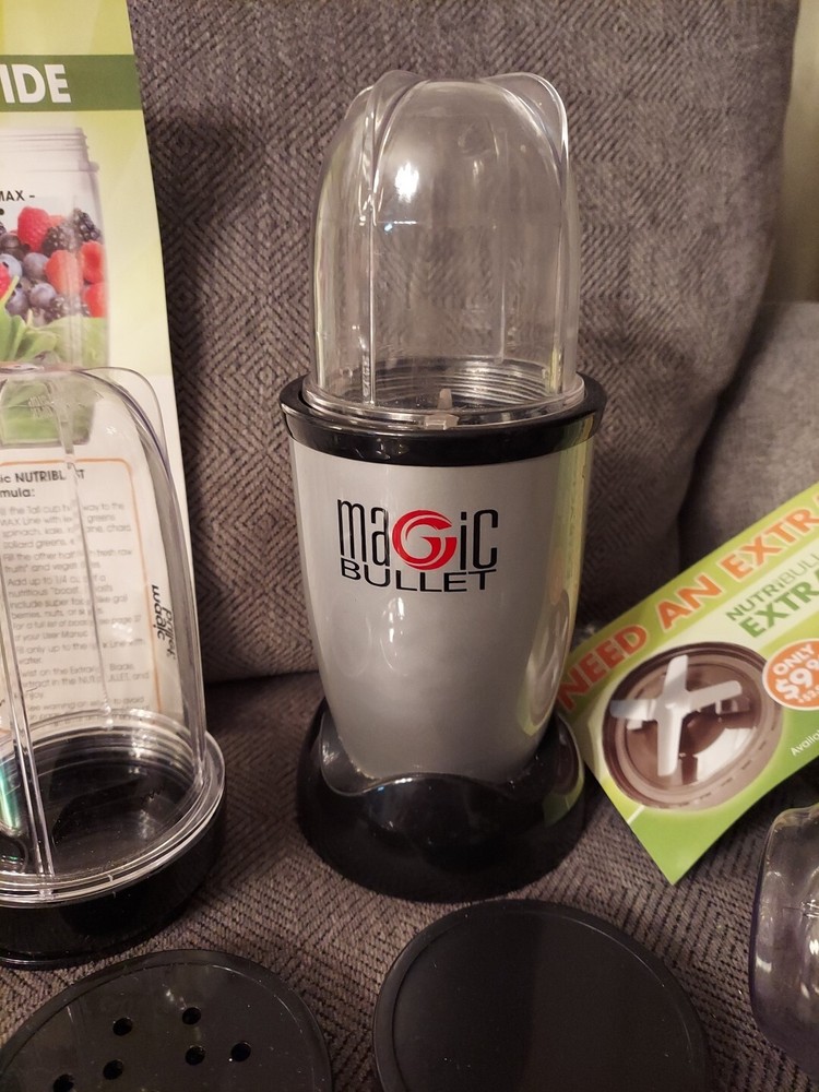 Magic Bullet Model MB1001 Blender Silver & Black 15+pieces