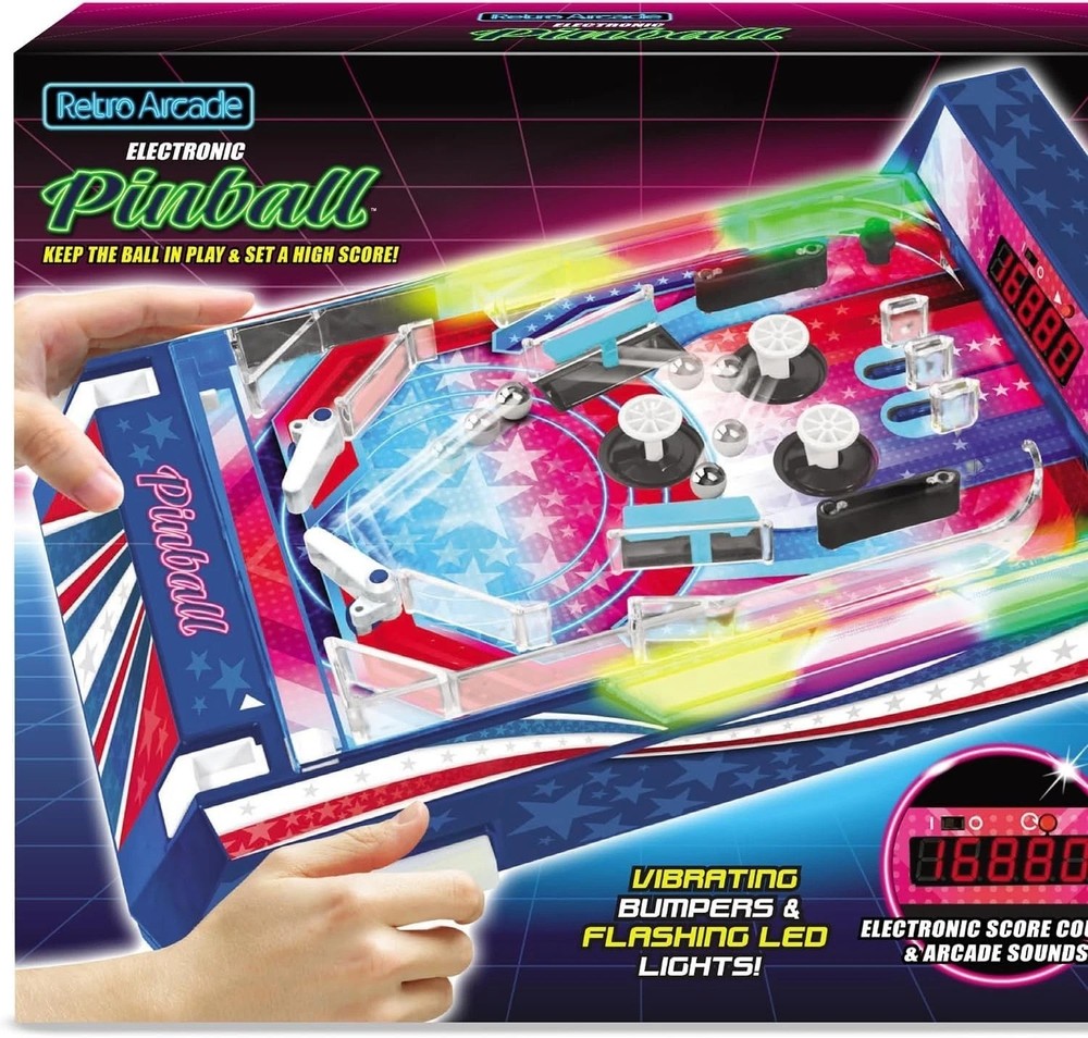 Retro Arcade Pinball with Electronic Score Counter