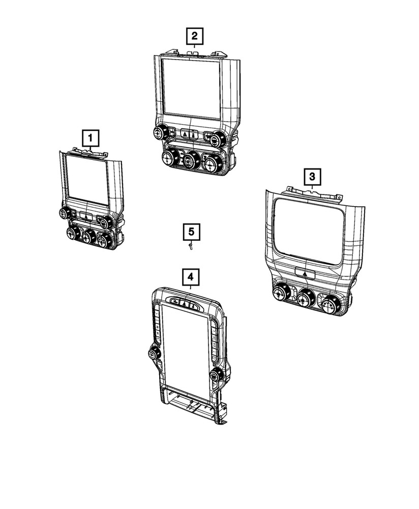 Genuine Mopar Center Stack Controls 68370125AC