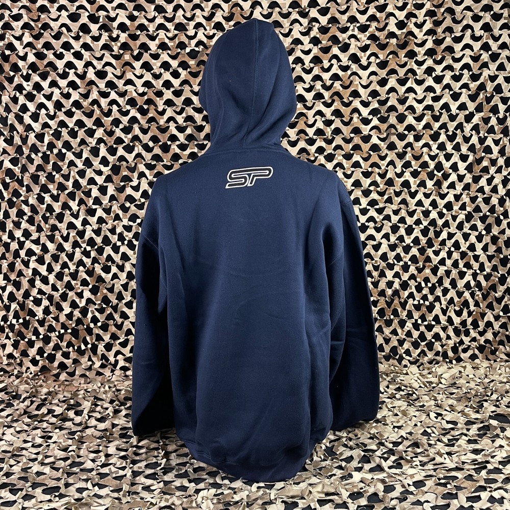 NEW SP Logo Pull Over Hooded Sweatshirt - Blue - Large