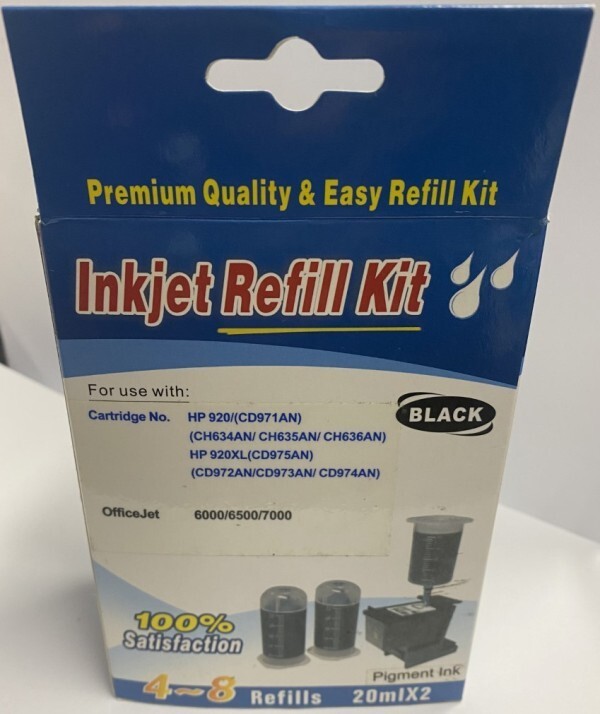 Black Ink Refill Box Kit for HP 920