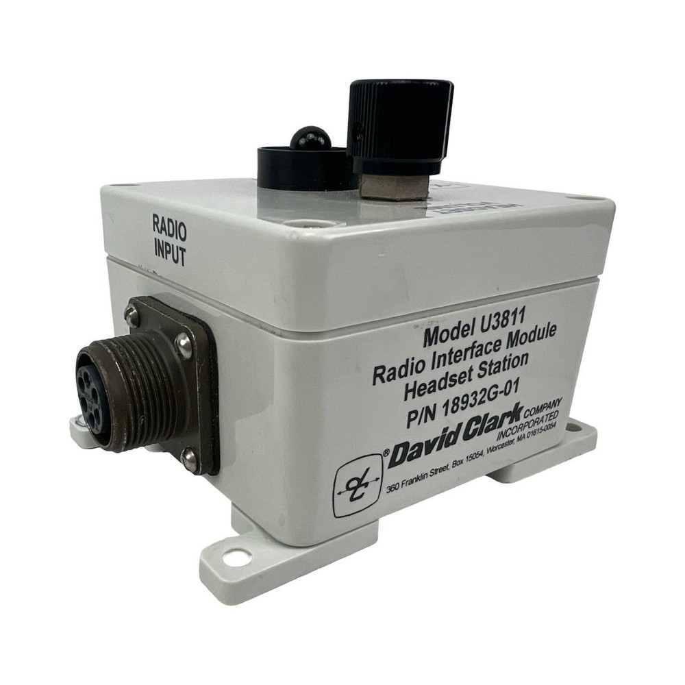 David Clark U3811 18932G-01 Radio Interface Module Headset Station