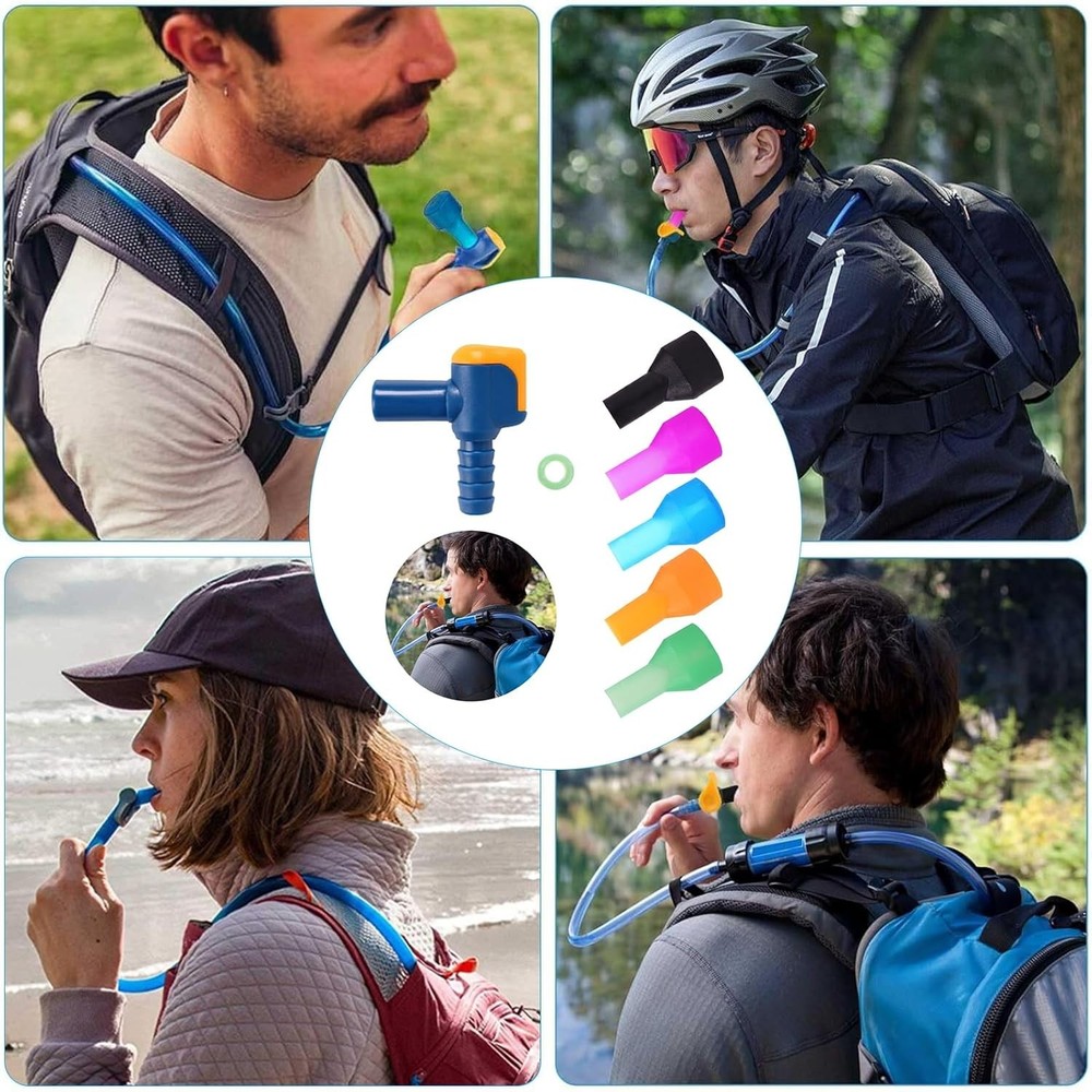 5pcs Bite Valve Replacement for Camelbak, Hydration Pack Mouthpiece with 1 Angle
