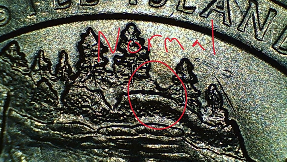 2018 Apostle Islands Quarter with Large Die Chips on Reverse