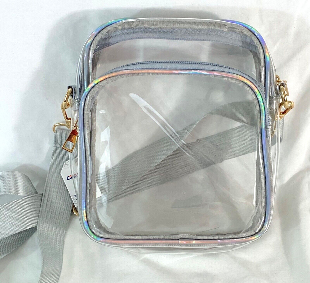 Valise clear mini backpack  strap two zippered pockets great for stadium game da