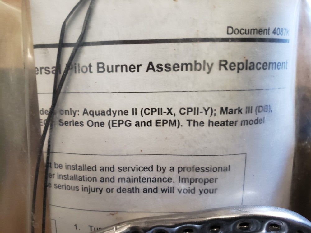 Teledyne Laars Universal Pilot Burner Assembly Kit NOS