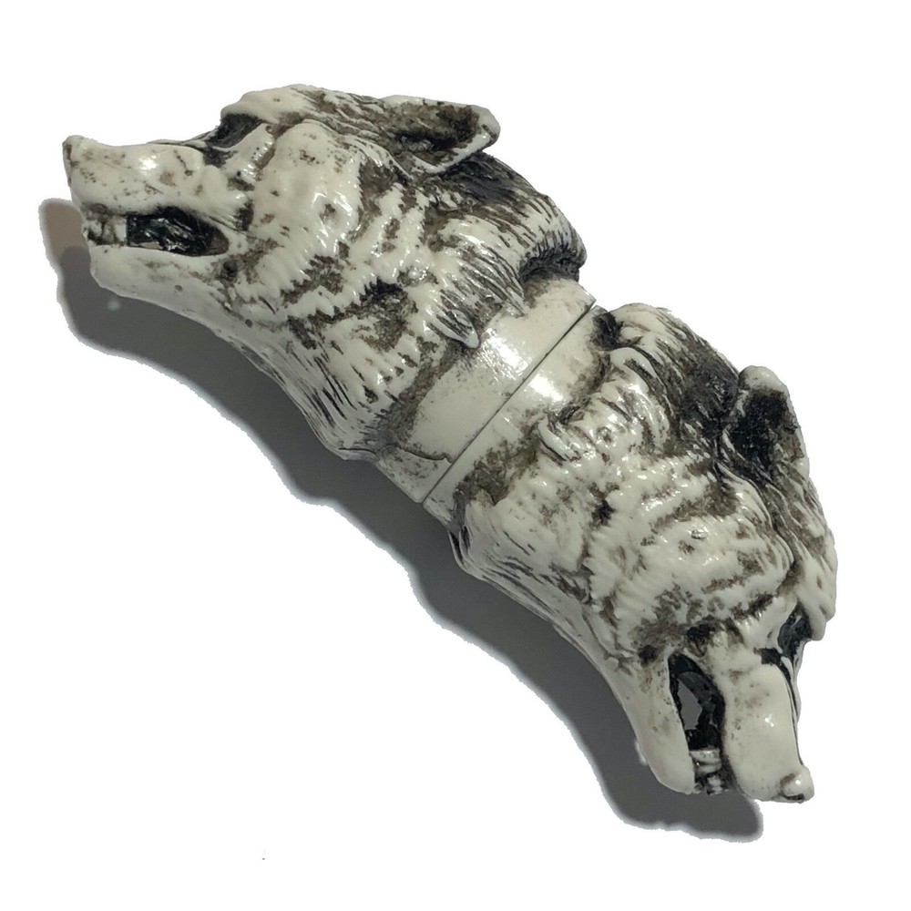 Custom Howling Snarling Wolf Cue Stick Joint Protectors