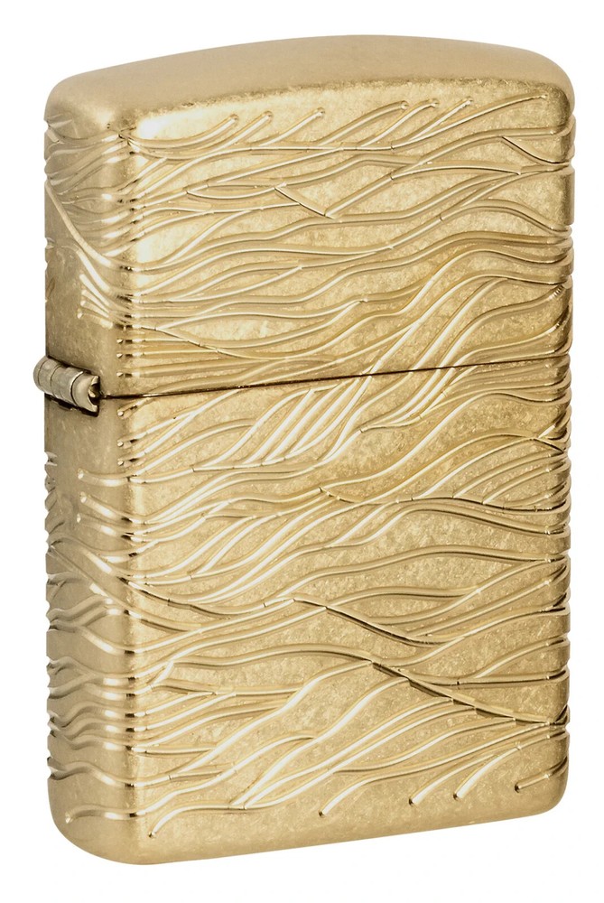 Zippo Armor Tumbled Brass Multicut 46273