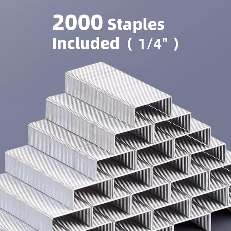 Long Arm Stapler Set 210 Sheet Capacity Adjustable Guide Anti Jam 2000 Staples