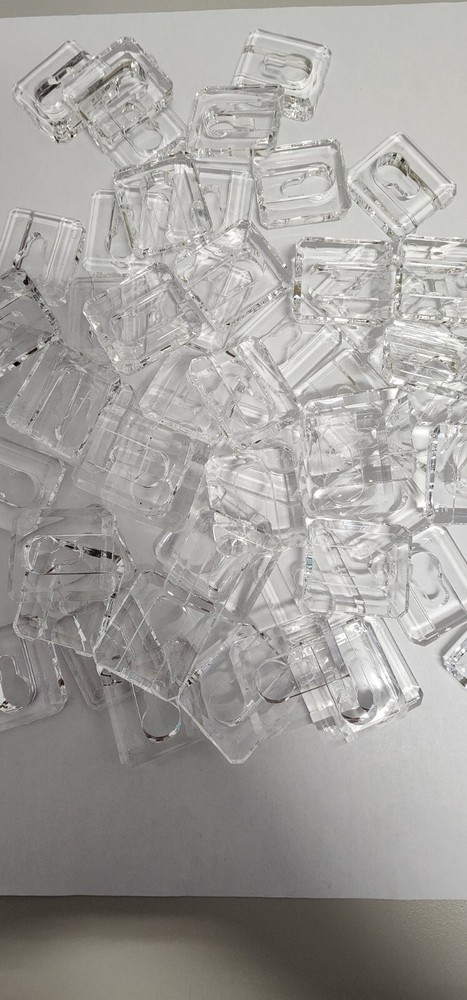 Acrylic Keyhole Hangers Mounting Hardware 24-Pack
