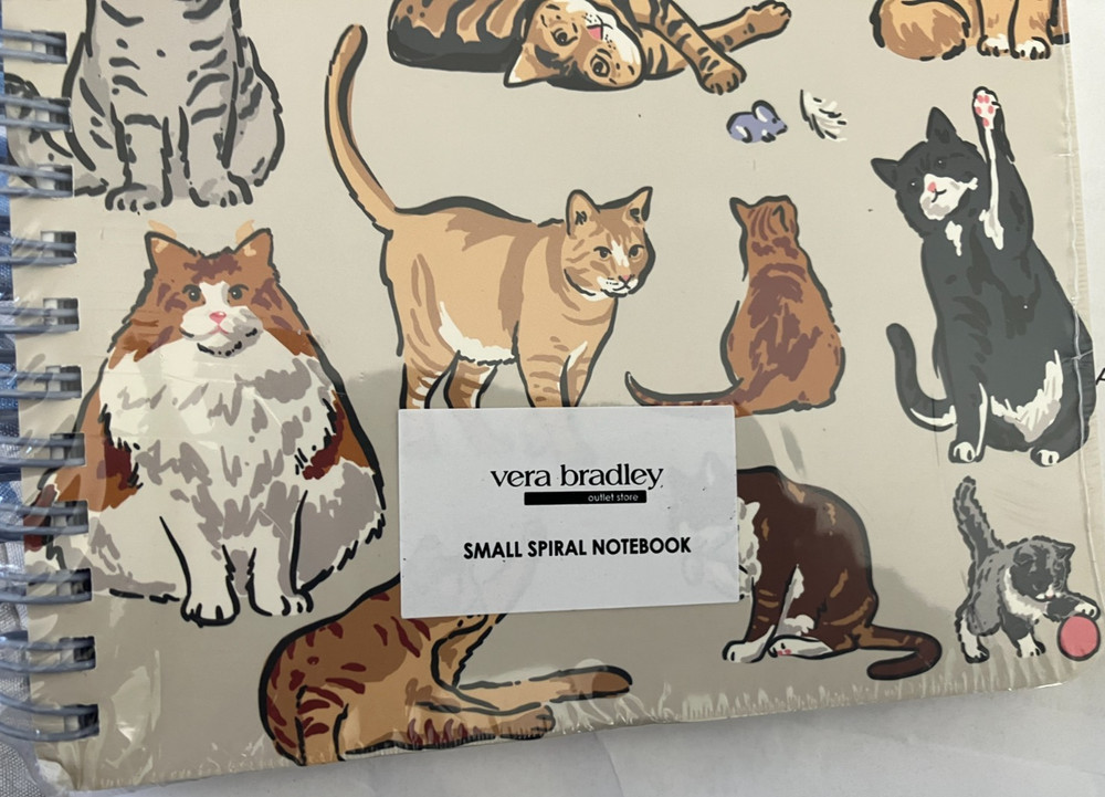VERA BADLEY SMALL NOTEBOOK "A CATS LIFE"