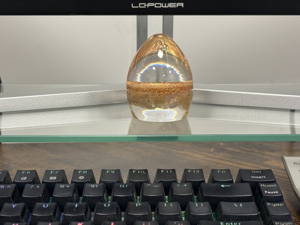 Orgone Energy Egg with Rutilated Quartz – Protective & Decorative Piece