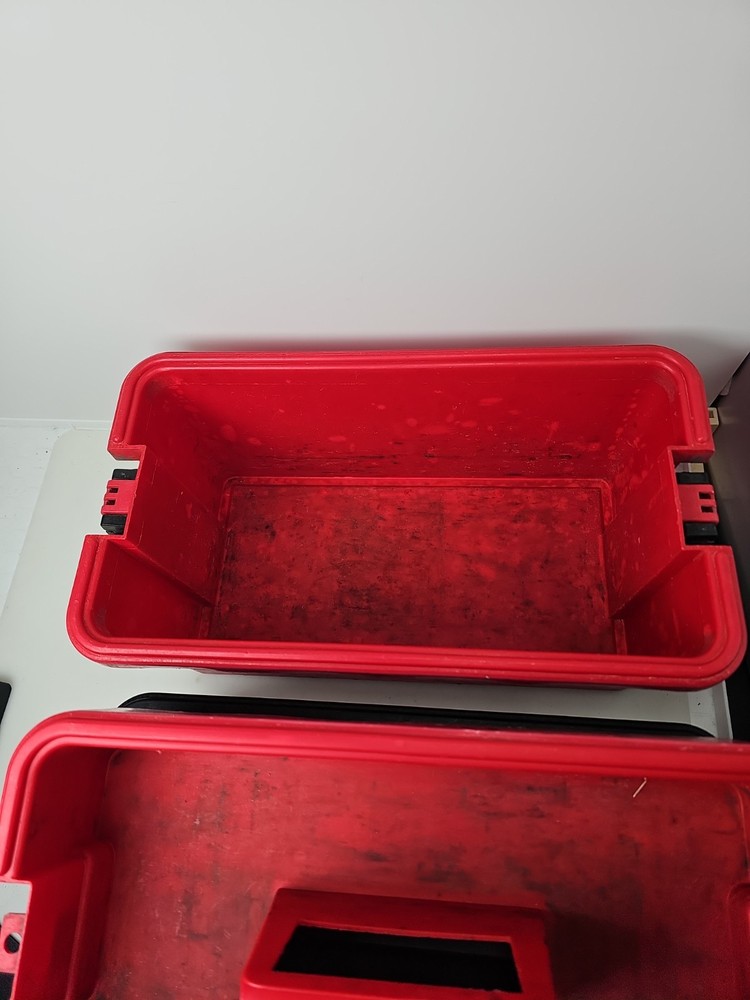 Snap-on Red Plastic Portable Multi Layer Tool Box Storage Chest Case KRW200