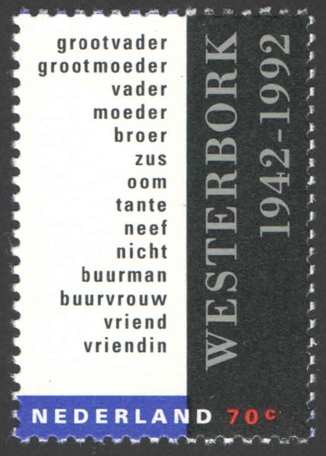 1992 Netherlands, Camp Westerbork, World War II MNH