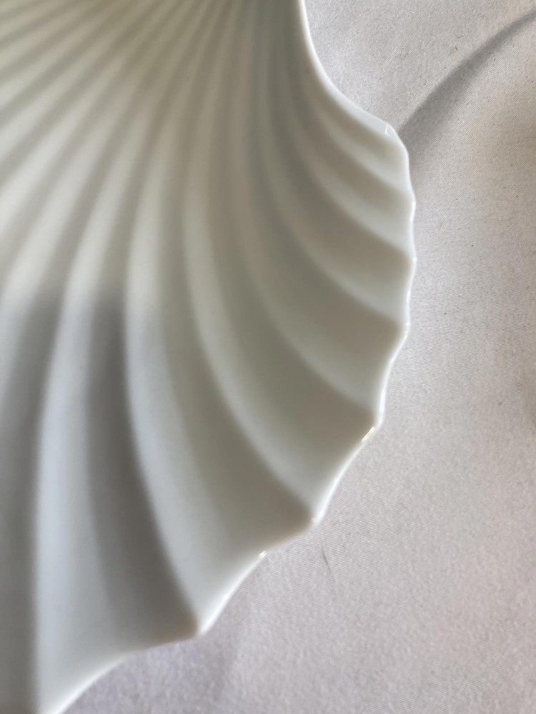 Vintage White Seashell Serving Dish