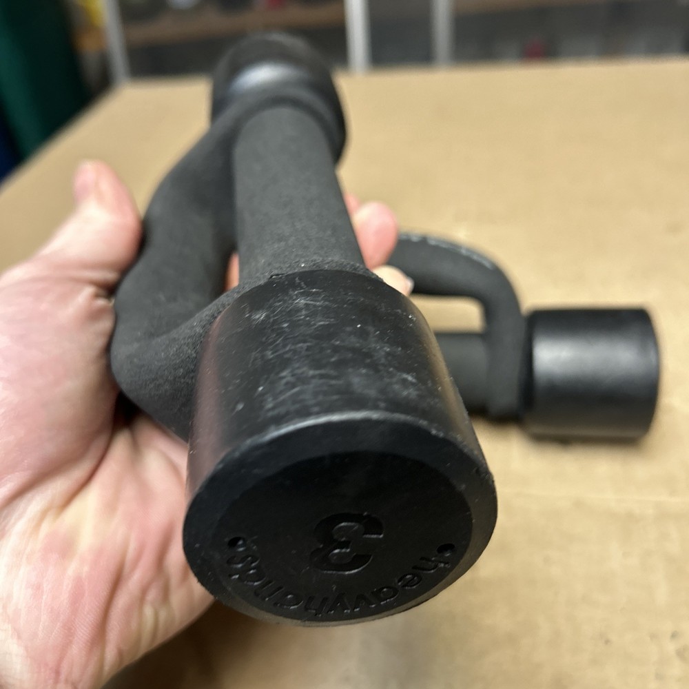 Pair Black Heavy Hand Weights 3 lbs Each 6 lbs Total