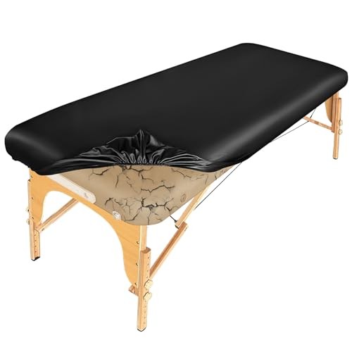 PU Leather Massage Table Cover Waterproof Massage 70" x 30" (Rectangular) Black