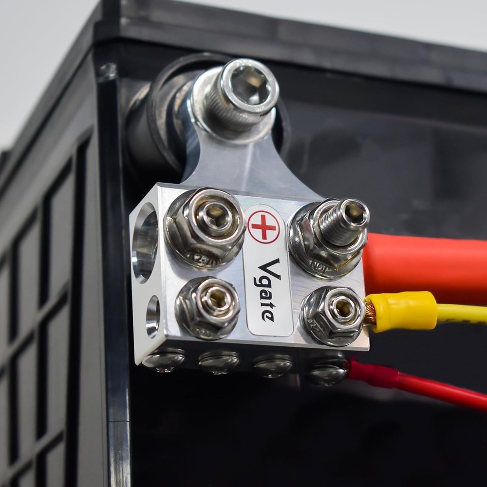 Compact Multi-Size Battery Terminal with Bolt Down Ends