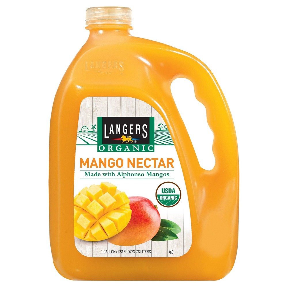 Langers Organic Alphonso Mango Nectar Juice, 128 fl oz