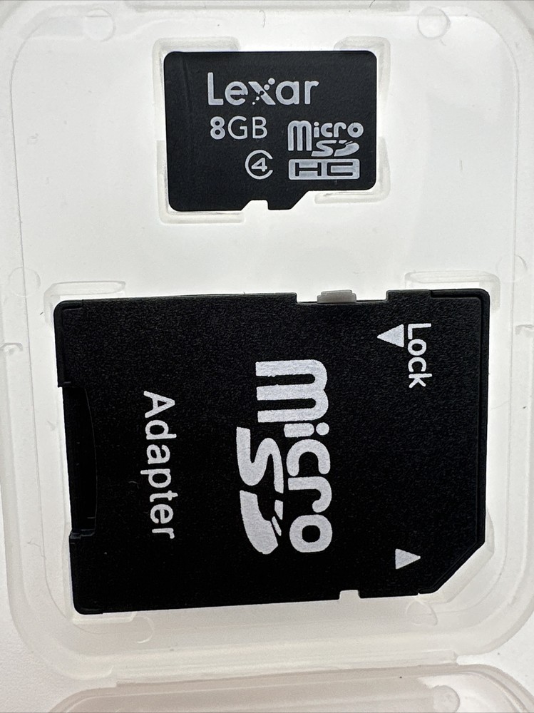Lock MicroSD HC Card -8GB + MicroSD Adapter Camera iPhone Android Tablet PC…8