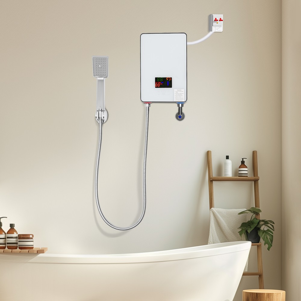 4500W Whole House Electric Tankless Instant Water Heater with Shower Head 110V