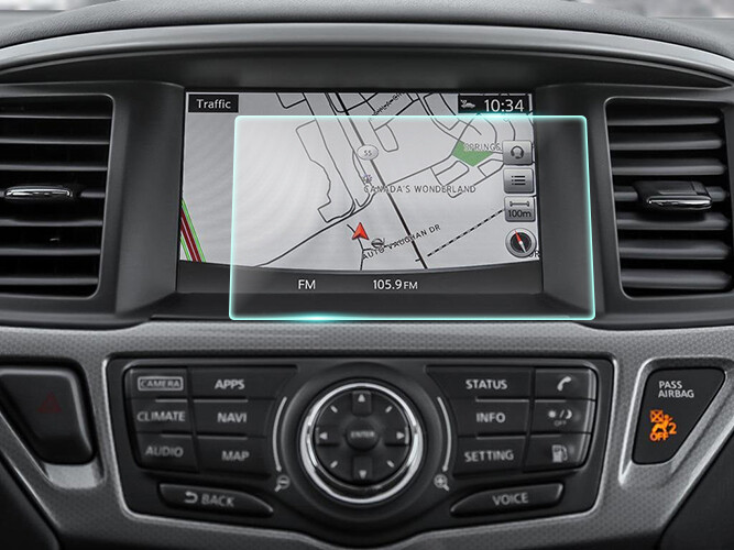 Crystal Clear Screen Protector for 2019 Nissan Pathfinder 8in Navigation