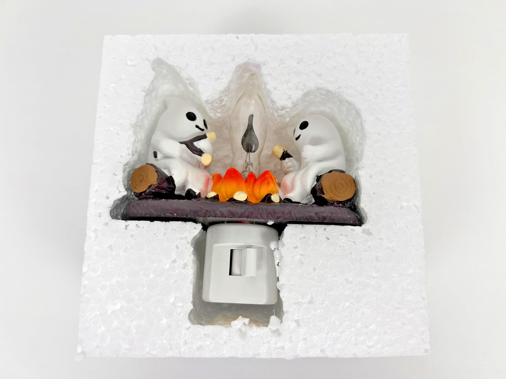Halloween Ghost Campfire Fire Marshmallow Night Light Flickering Nightlight Gift
