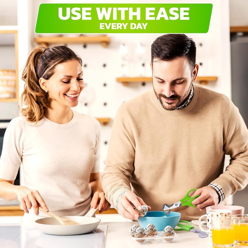 2Pcs Quail Egg Roast egg scissors Cutter Scissors Kitchen Egg Shears Tool(Green)