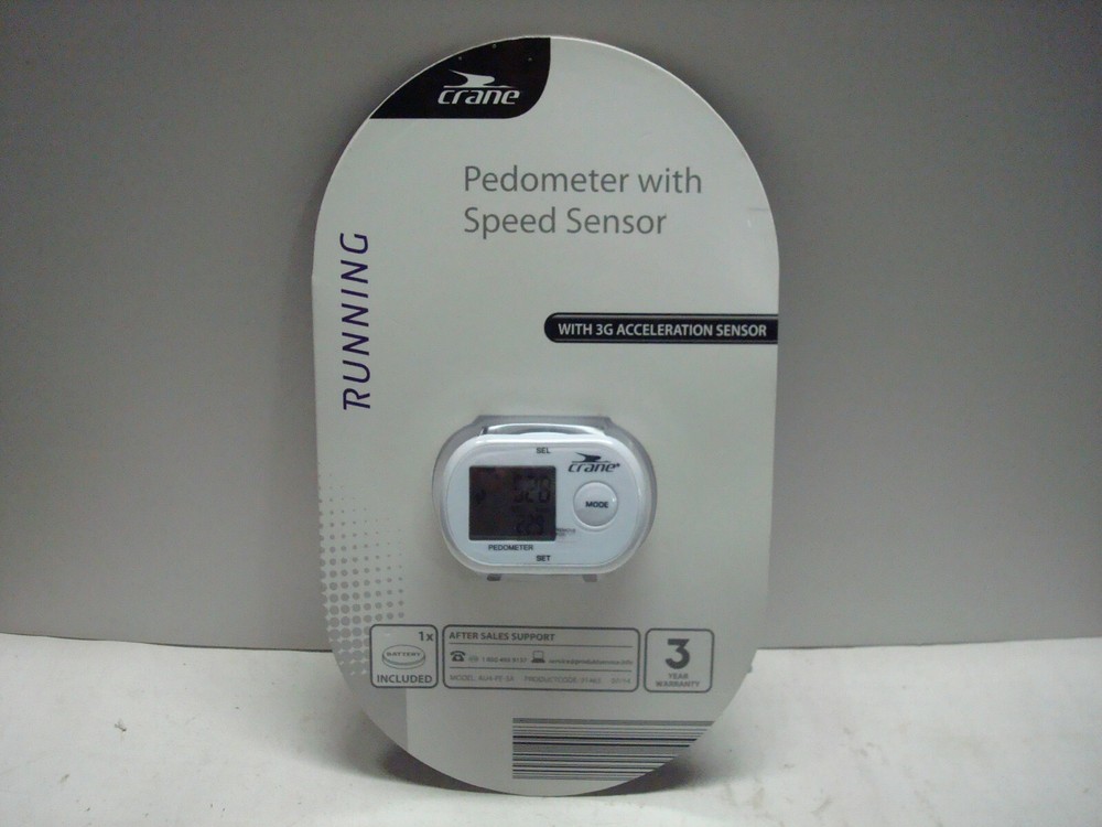 CRANE AU4-PE-3A Pedometer with 3G Acceleration Speed Sensor. NEW. SEALED.