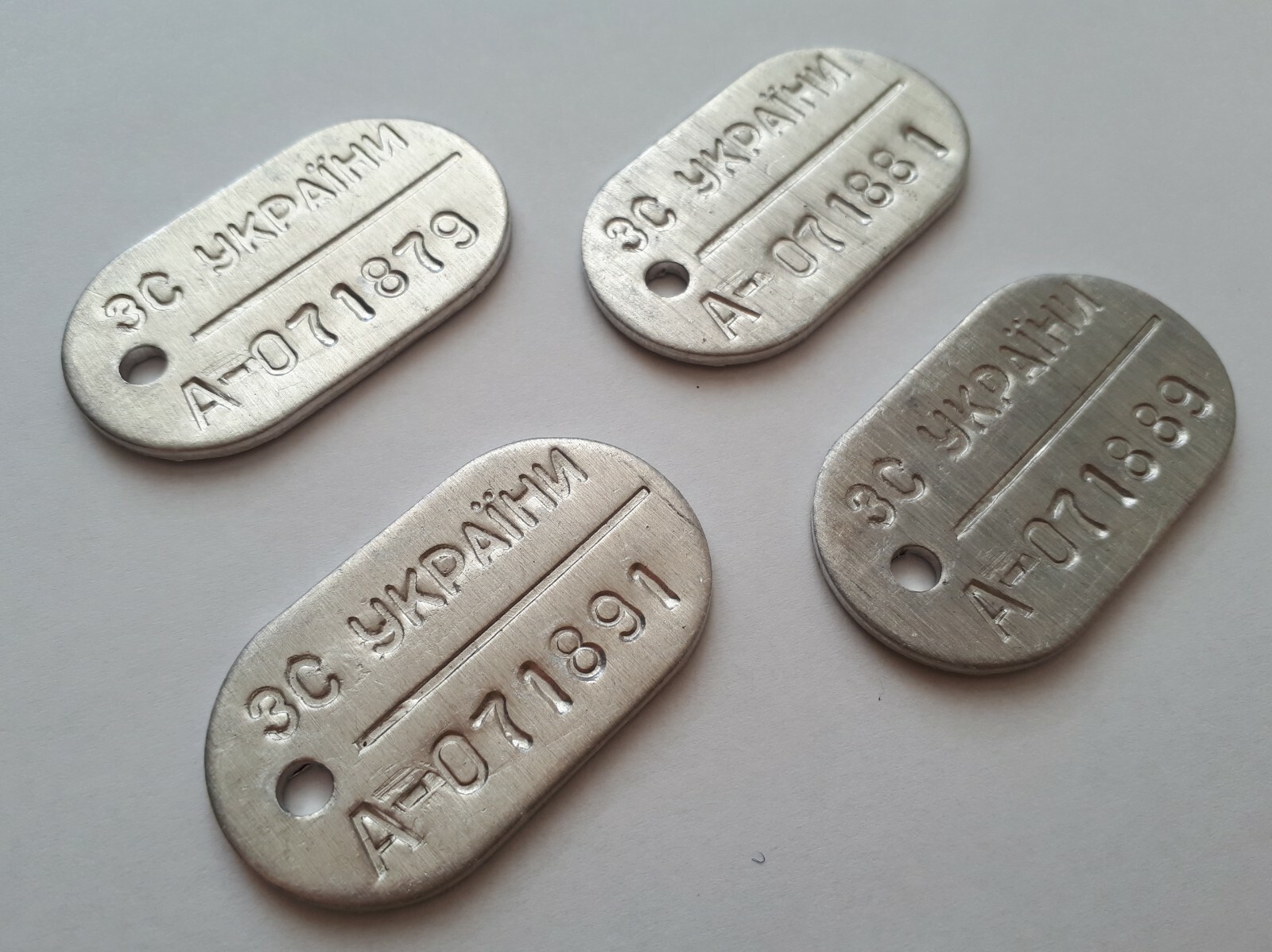 Russo Ukrainian War Dog Tag ID officer military original Ukraine Army Field Gear