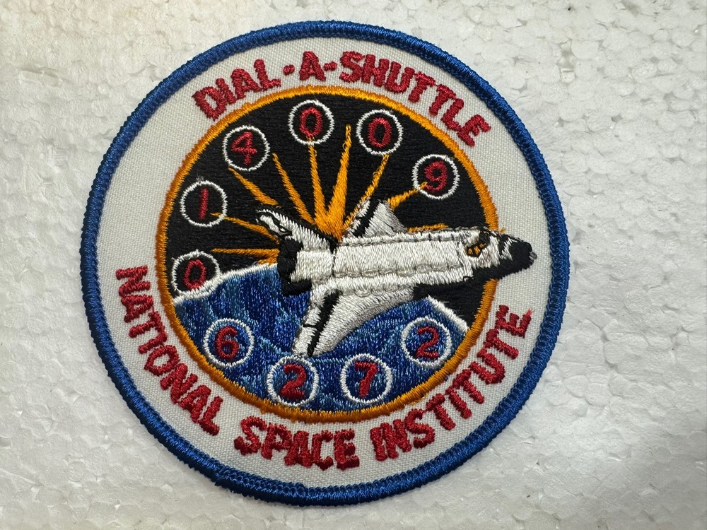 Vintage Space Shuttle Patch- National Space Institute Dial-A-Shuttle