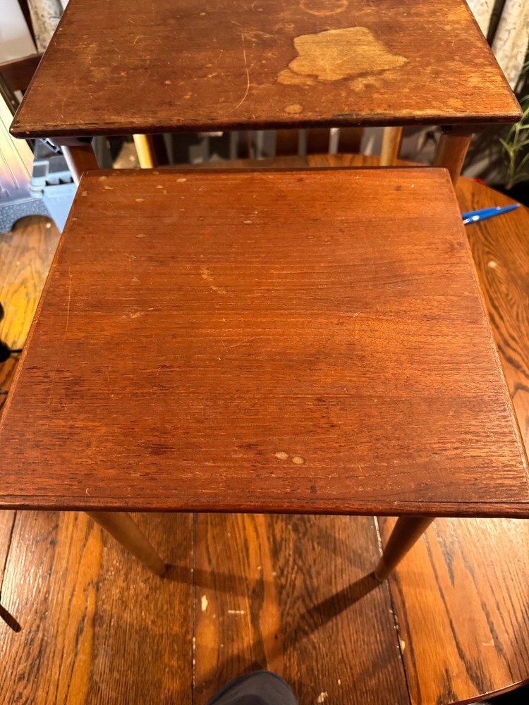 Mid Century Danish Modern Danish Nesting Stacking Tables