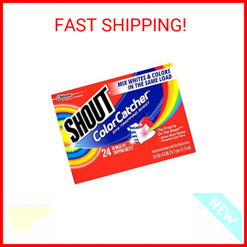 SHOUT Color Catcher, Dye-Trapping Sheets, 24 Sheets