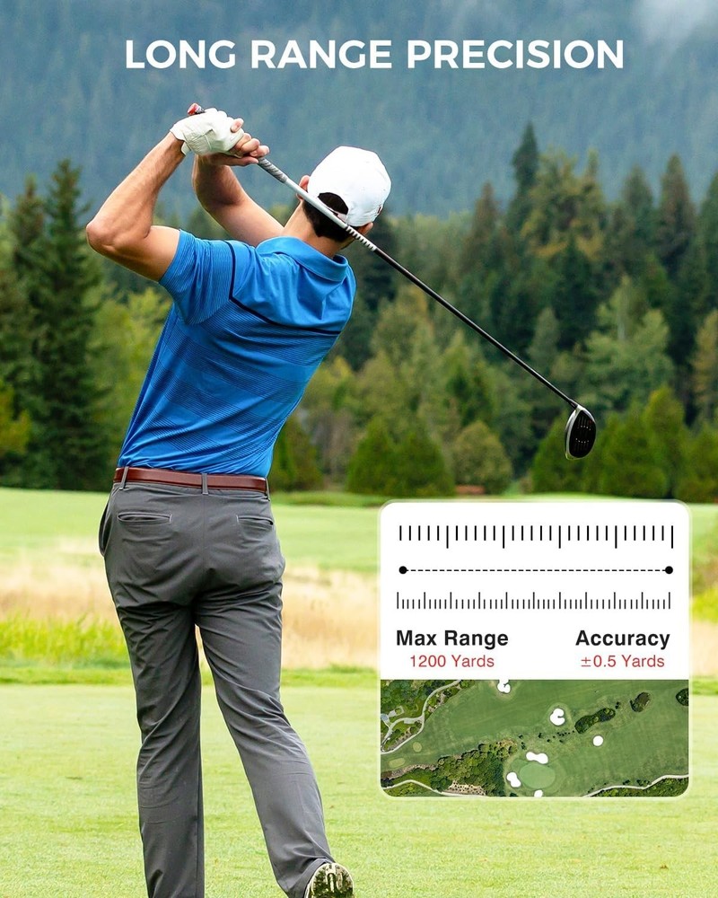 High-Performance Golf Laser Rangefinder - 7X Magnification