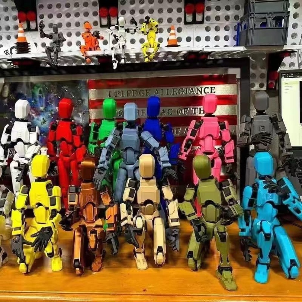 5PCS Assembly Completed T13 Action Figure 3D Printed Multi-Jointed Movable,Lu...