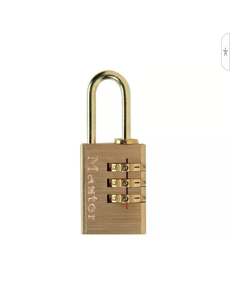 Master Lock - Brass Finish 30mm 3 Digit Combination Padlock