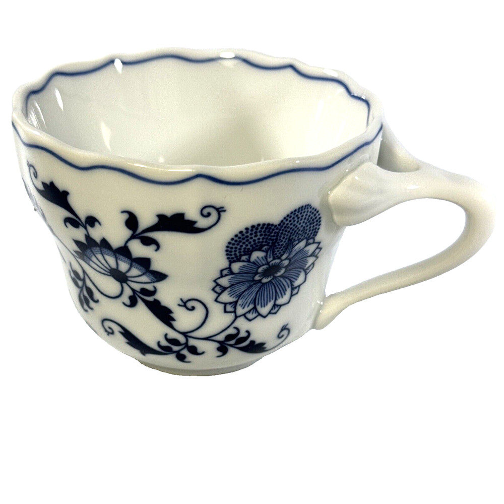 Scalloped Edge Blue Danube Cup