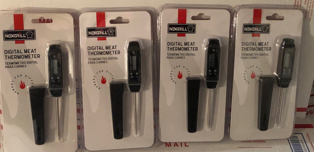 Nexgrill Digital Meat Thermometer  Probe W/ Cover 4-Pack New Sealed
