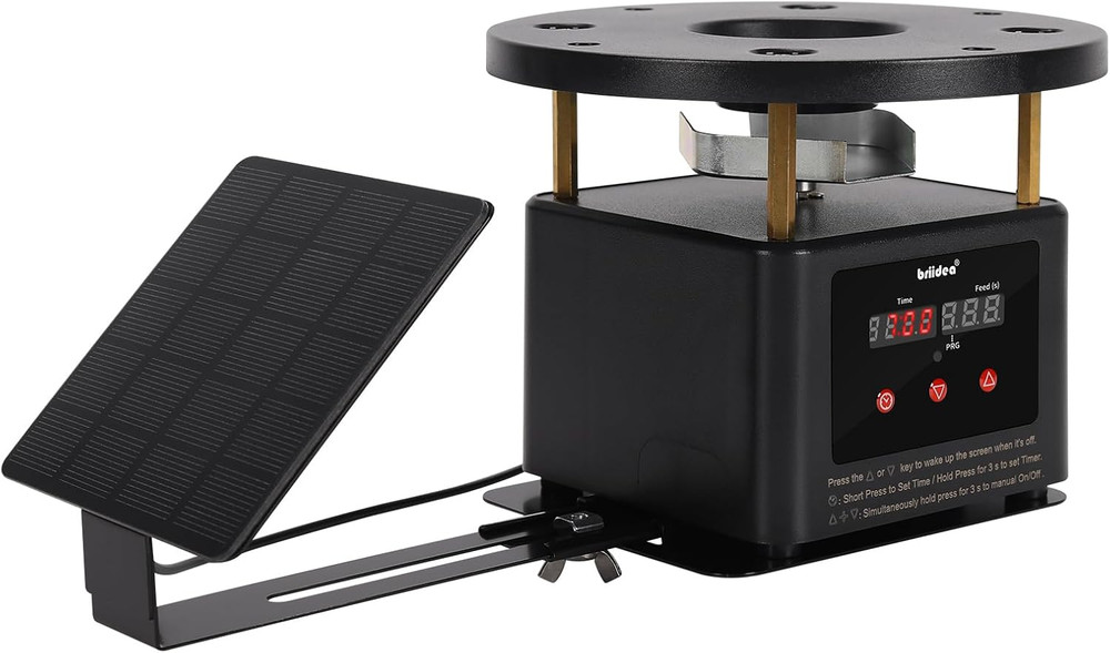 Deer Feeder Timer with Integrated Solar Panel, Digital Automatic Deer Feeder Mot