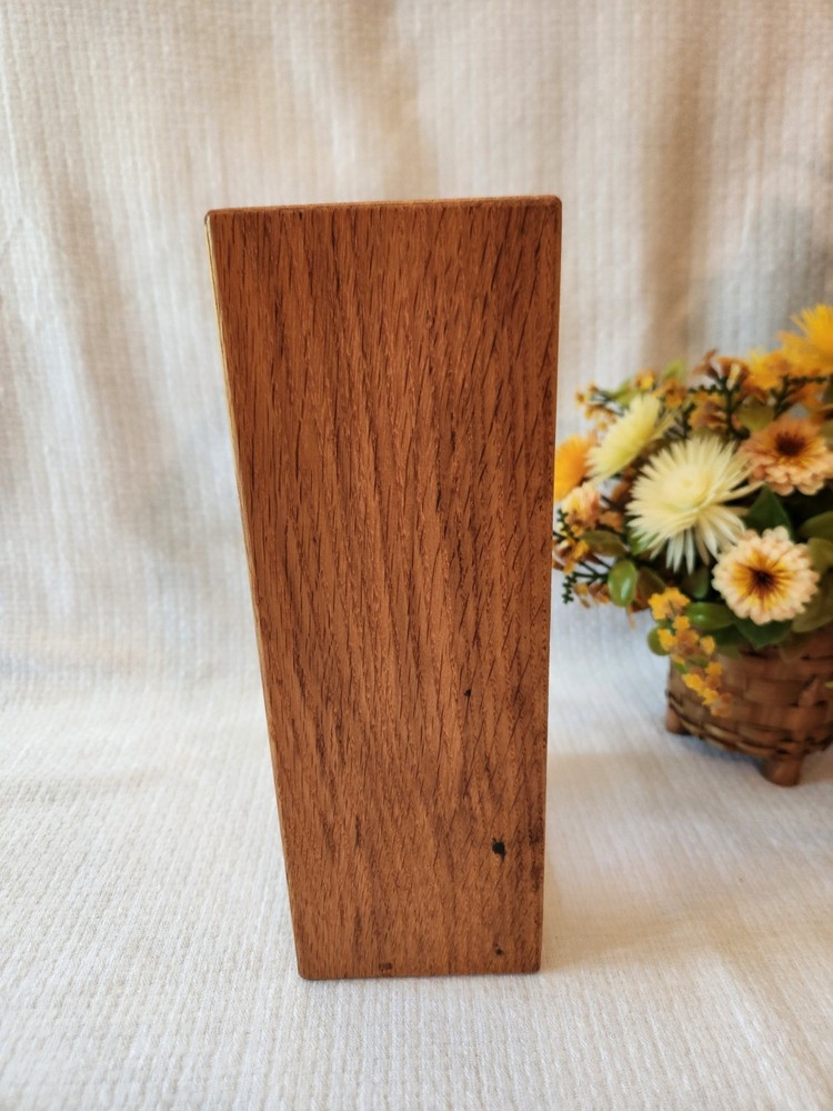 Vintage Handmade Tissue Box Cover Solid Oak Tissue Dispenser Rectangle Rustic
