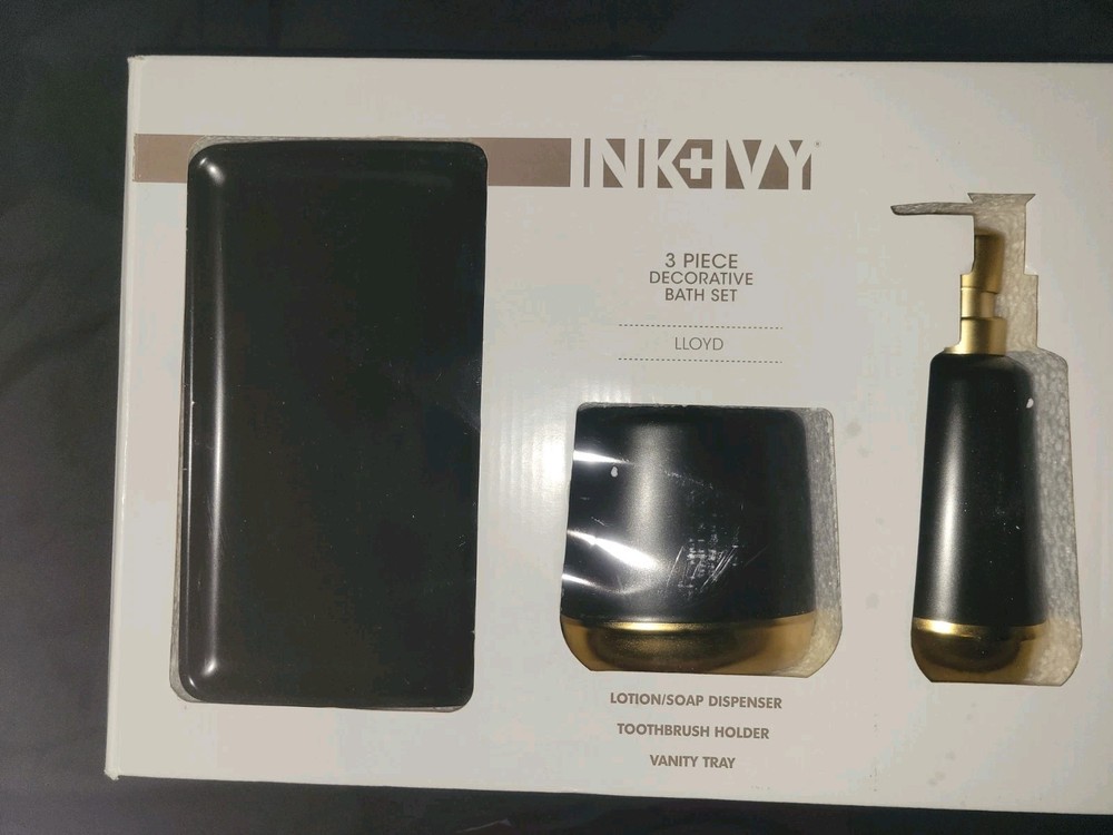 Ink +ivy 3 Piece Decorative Bath Set