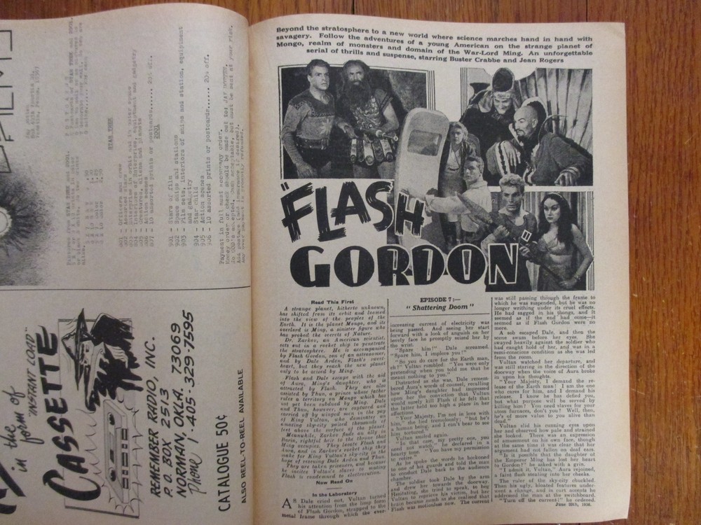 1973 "REMEMBER WHEN" Magazine(JOHNNY WEISMULLER/TARZAN/JACK PERRIN/FLASH GORDON